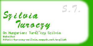 szilvia turoczy business card